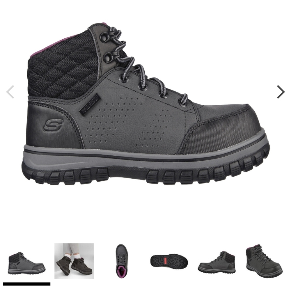 SKETCHERS Women's Work McCool Composite Toe Waterproof Shoe Size 8M Black New